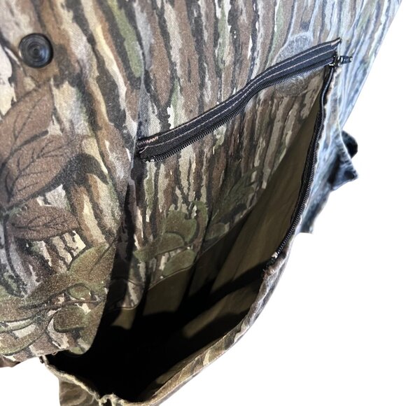 Vintage 10X Mens Medium NWTF Jacket Realtree Camo Hunting Insect Hood Seat Pad - Picture 10 of 13
